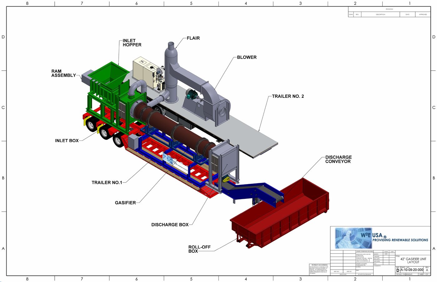 42-inch gasifier unit layout diagram, W2E USA